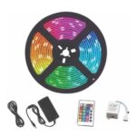 Cinta Led Multicolor RGB Luz 5mts + Control + Adaptador