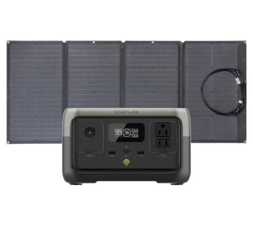 EcoFlow RIVER 2 Kit Solar Portátil 300 W + Panel Solar 110 W